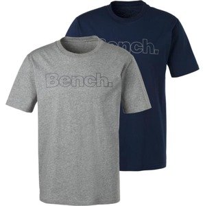 BENCH Tričko modrý melír / šedý melír