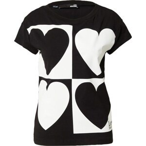 Love Moschino Tričko černá / bílá