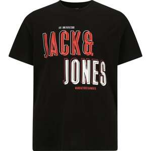 Jack & Jones Plus Tričko červená / černá / bílá
