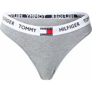 Tommy Hilfiger Underwear Tanga tmavě modrá / šedý melír / jasně červená / bílá