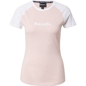 BENCH Tričko 'FUTURA' světle růžová / bílá