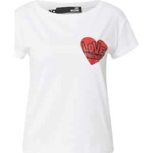 Love Moschino Tričko červená / černá / bílá