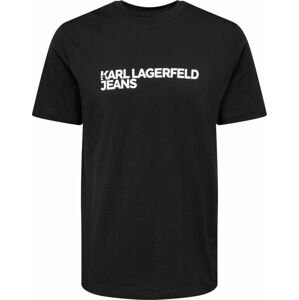 KARL LAGERFELD JEANS Tričko černá / bílá