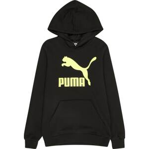PUMA Sportovní mikina žlutá / černá