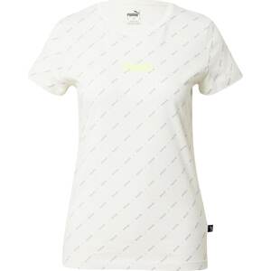 PUMA Funkční tričko svítivě žlutá / šedá / bílá
