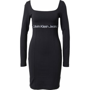 Calvin Klein Jeans Šaty 'MILANO' černá / bílá
