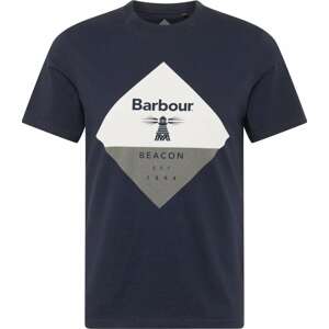 Tričko Barbour Beacon námořnická modř / šedý melír / bílá