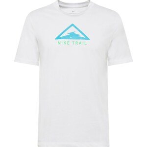 Funkční tričko Nike nebeská modř / světle zelená / bílá