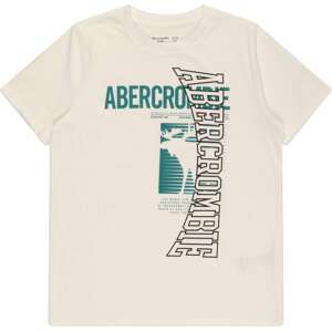 Tričko Abercrombie & Fitch smaragdová / černá / bílá