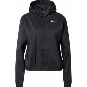 Sportovní bunda Nike stříbrně šedá / černá