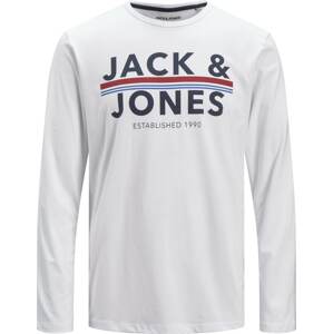 Tričko 'Ron' jack & jones modrá / kobaltová modř / červená / bílá