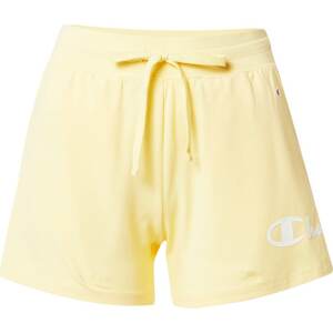 Kalhoty Champion Authentic Athletic Apparel pastelově žlutá / bílá