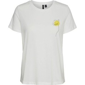Tričko 'AYA FRANCIS' Vero Moda žlutá / černá / bílá