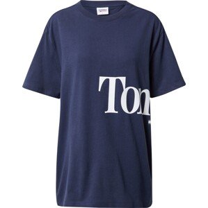 Tričko Tommy Jeans námořnická modř / bílá