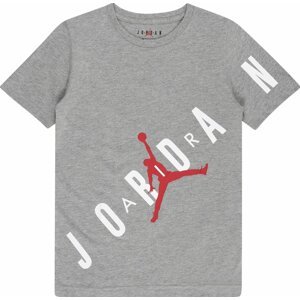 Tričko Jordan šedá / červená / bílá