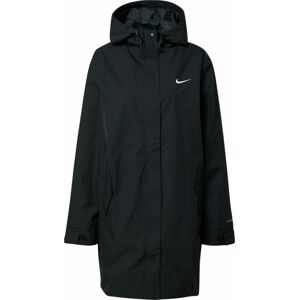 Přechodný kabát Nike Sportswear černá / bílá