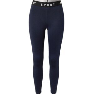Sportovní kalhoty 4F námořnická modř / černá / bílá