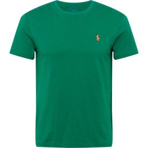 Tričko Polo Ralph Lauren zelená / oranžová
