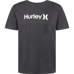 Funkční tričko hurley černý melír / bílá