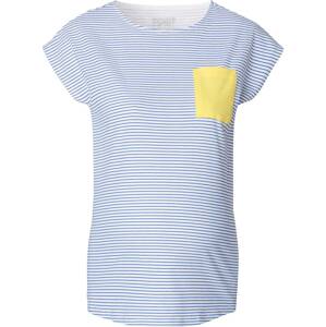 Tričko Esprit Maternity modrá / žlutá / bílá
