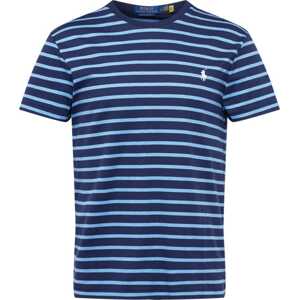 Tričko Polo Ralph Lauren námořnická modř / světlemodrá / bílá