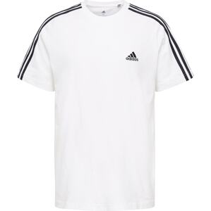 Funkční tričko 'Essentials 3-Stripes' ADIDAS SPORTSWEAR černá / bílá