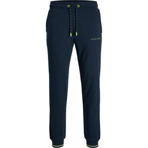 Kalhoty 'GORDON GLOBUS' jack & jones námořnická modř / svítivě zelená