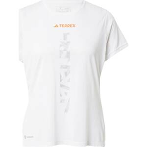 Funkční tričko 'Agravic' adidas Terrex světle šedá / oranžová / bílá