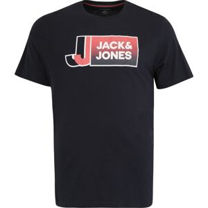Tričko 'LOGAN' Jack & Jones Plus marine modrá / červená / bílá
