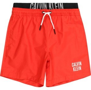 Plavecké šortky 'Intense Power' Calvin Klein Swimwear červená / černá / bílá