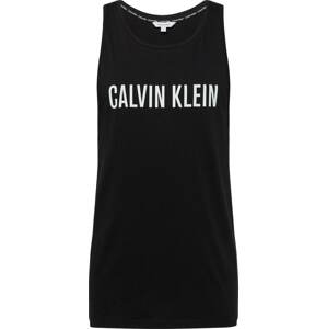 Tričko Calvin Klein Swimwear černá / bílá