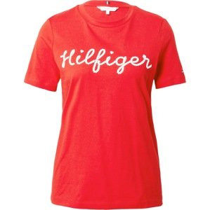 Tričko Tommy Hilfiger červená / bílá