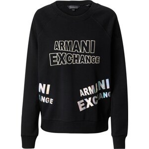 Mikina Armani Exchange černá / stříbrná / bílá