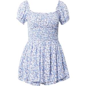 Letní šaty 'EMEA' Hollister kouřově modrá / pastelová modrá / světlemodrá / bílá