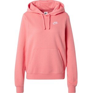 Mikina Nike Sportswear světle růžová / bílá