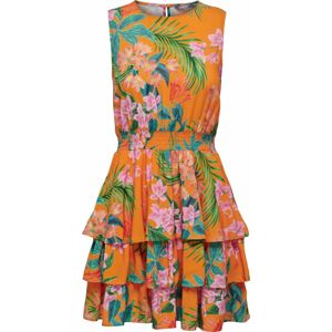 Letní šaty 'TROPICA' Only zelená / orchidej / oranžová / grenadina