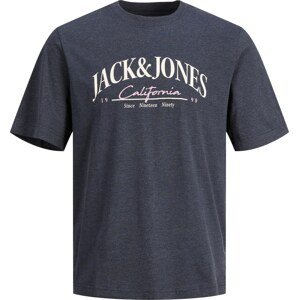 Tričko 'Palma' Jack & Jones Plus noční modrá / růžová / bílá
