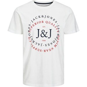 Tričko 'SUPPLY' jack & jones námořnická modř / červená / bílá