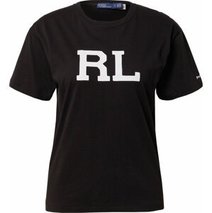 Tričko 'PRIDE' Polo Ralph Lauren černá / bílá