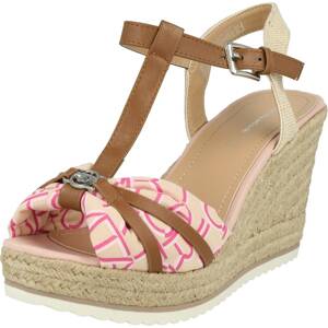 Páskové sandály Tom Tailor karamelová / pink / růžová / pudrová