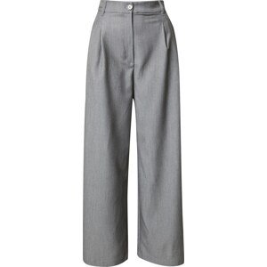 Kalhoty se sklady v pase Monki tmavě šedá