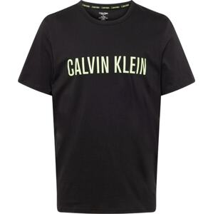 Tričko Calvin Klein Underwear pastelově žlutá / černá