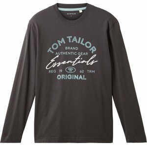 Tričko Tom Tailor tyrkysová / antracitová / bílá