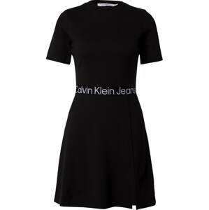 Šaty Calvin Klein Jeans černá / bílá