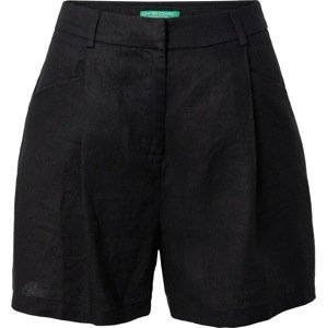 Kalhoty se sklady v pase United Colors of Benetton černá