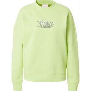 Sportovní mikina 'VALENTINA' Juicy Couture Sport světle zelená / černá / bílá