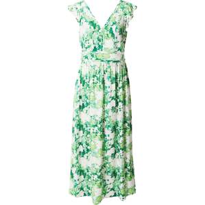 Letní šaty Taifun zelená / jablko / bílá