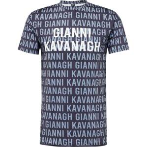 Tričko 'Typo' Gianni Kavanagh marine modrá / kouřově modrá / bílá