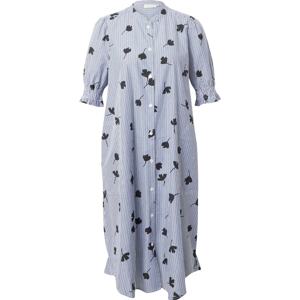 Košilové šaty 'Nomi' Masai kouřově modrá / antracitová / černá / bílá