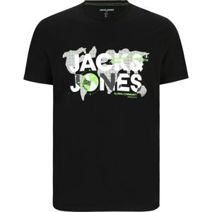 Tričko 'DUST' Jack & Jones Plus kiwi / černá / bílá